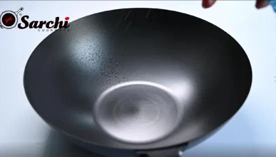 Woks japonais traditionnels chinois, poêles à frire en acier au carbone avec fond rond